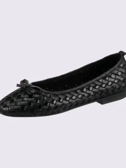 Ballerines cuir de vache verni