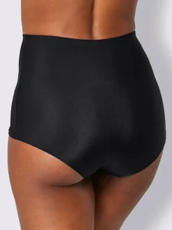 Bas de bikini à coupe haute en microfibre résistante au chlore