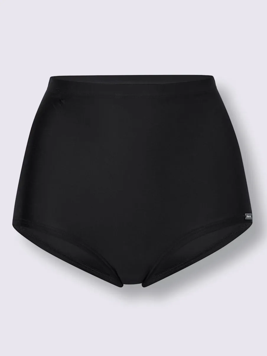 Bas de bikini à coupe haute en microfibre résistante au chlore