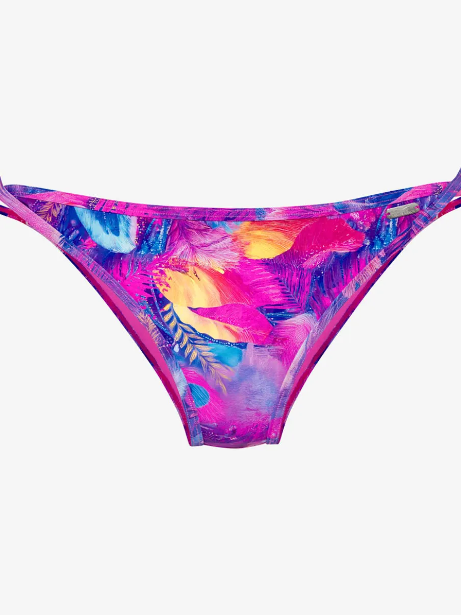 Bas de maillot de bain ajusté avec bandes croisées sur les côtés