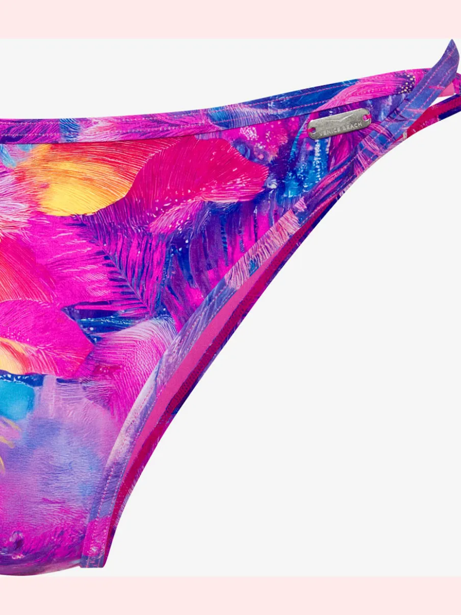 Bas de maillot de bain ajusté avec bandes croisées sur les côtés
