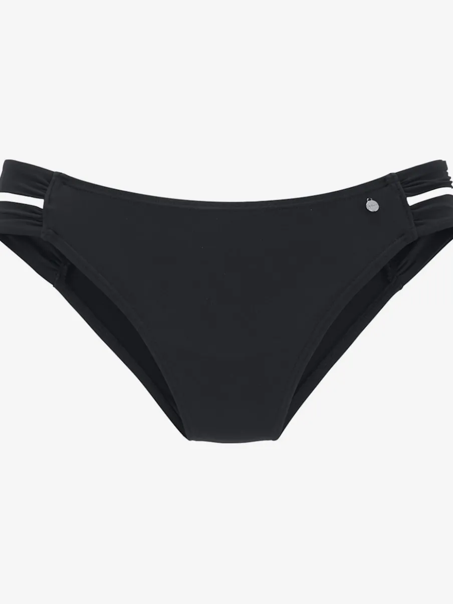 Bas de maillot de bain avec bandes latérales larges en microfibre douce