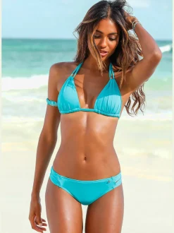 Bas de maillot de bain avec bandes latérales larges en microfibre douce