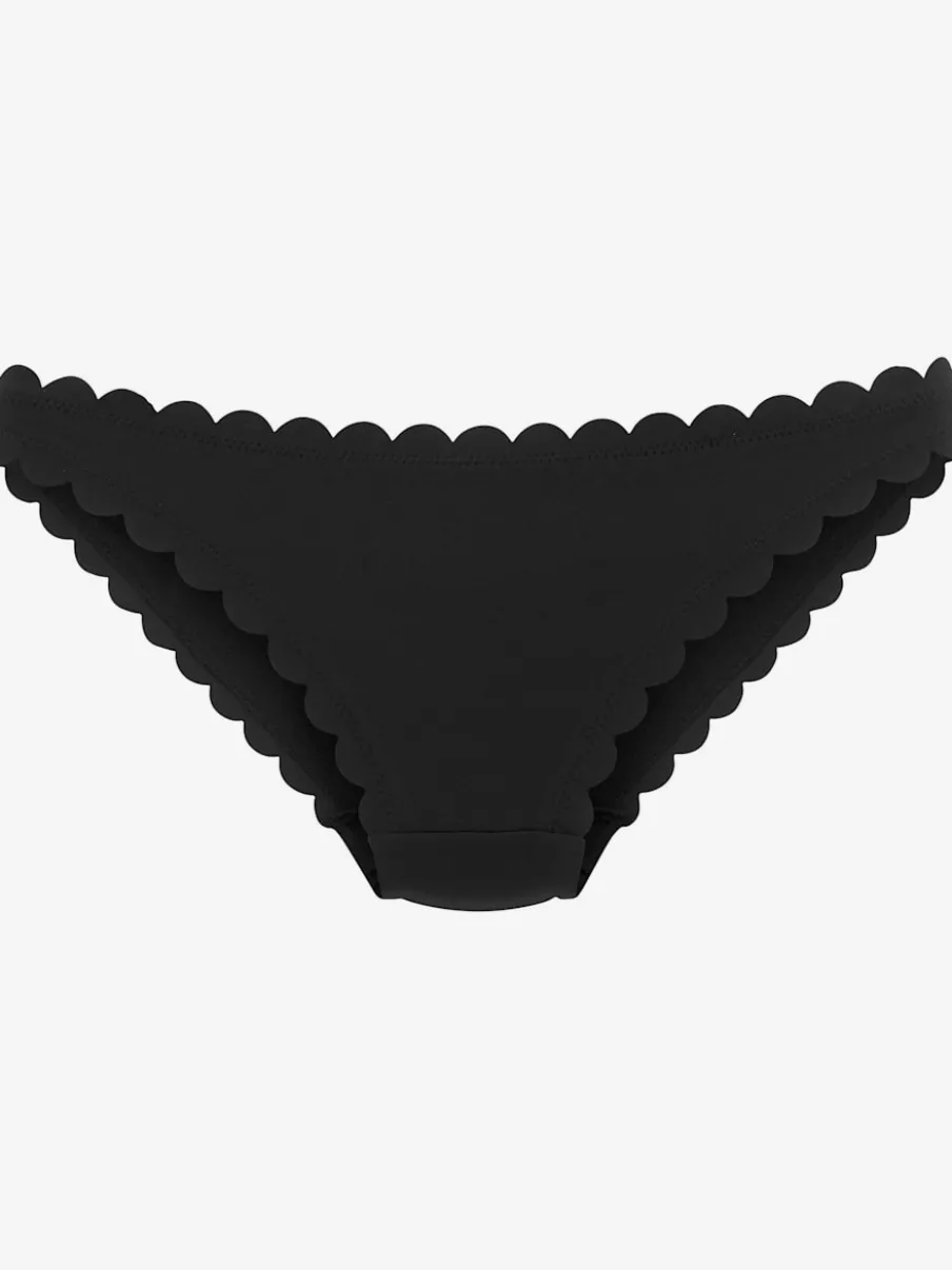 Bas de maillot de bain avec bords ondulés en microfibre douce