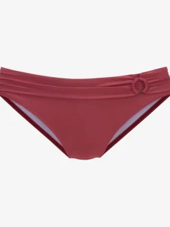 Bas de maillot de bain avec ceinture à revers et anneau imitation corne