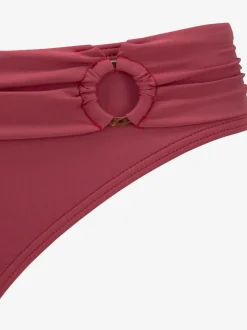 Bas de maillot de bain avec ceinture à revers et anneau imitation corne