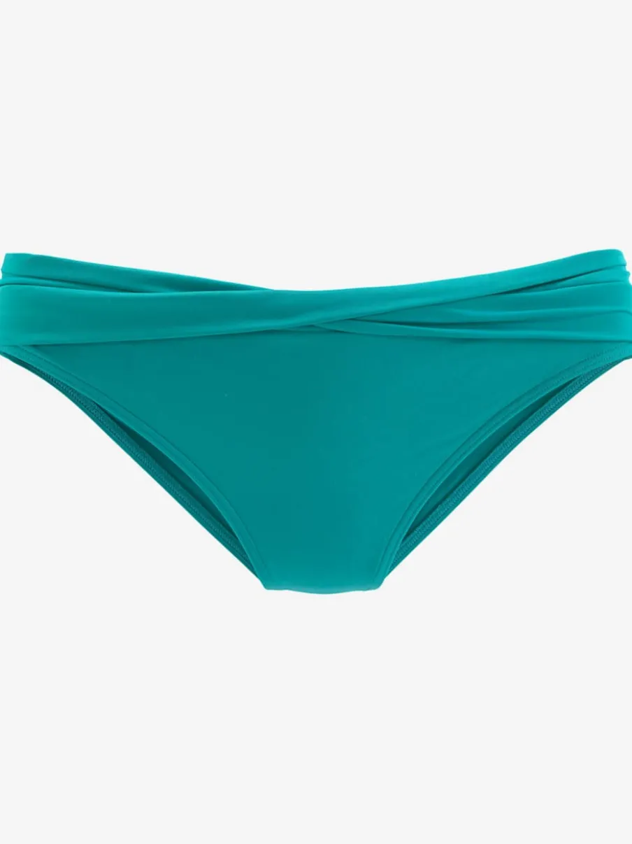 Bas de maillot de bain avec ceinture à revers en microfibre douce