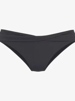 Bas de maillot de bain avec ceinture à revers en microfibre douce