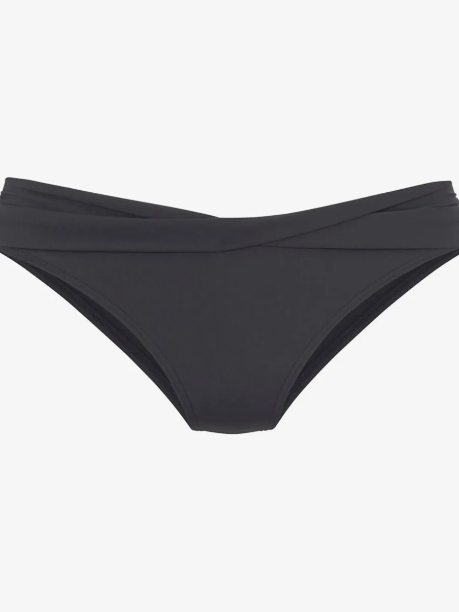 Bas de maillot de bain avec ceinture à revers en microfibre douce