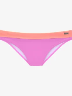 Bas de maillot de bain avec ceinture contrastée en microfibre douce