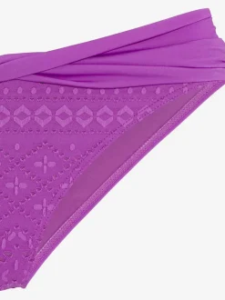 Bas de maillot de bain avec ceinture croisée et matière structurée