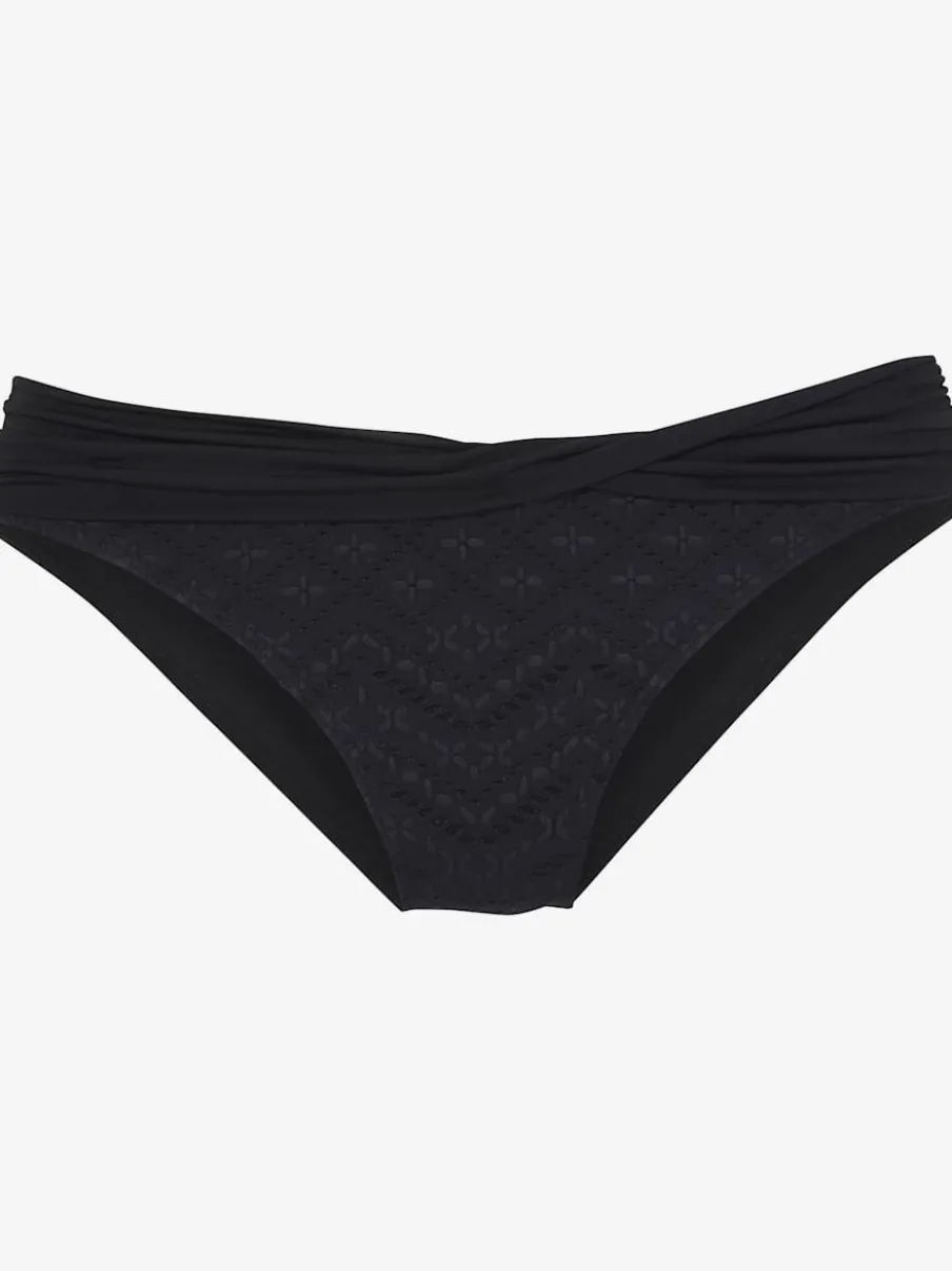 Bas de maillot de bain avec ceinture croisée et matière structurée
