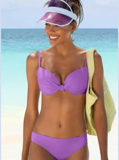 Bas de maillot de bain avec coupe classique et empiècements en polyamide recyclé