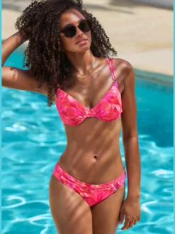 Bas de maillot de bain avec design floral et ceinture décorative