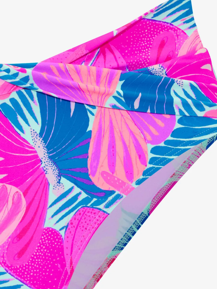 Bas de maillot de bain avec design papillon et fronce à la ceinture