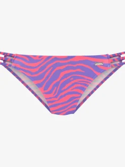 Bas de maillot de bain avec design zèbre et rubans latéraux