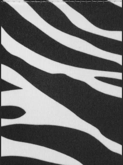 Bas de maillot de bain avec design zèbre et rubans latéraux