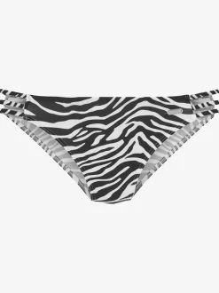 Bas de maillot de bain avec design zèbre et rubans latéraux