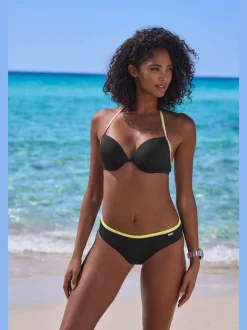 Bas de maillot de bain avec détails fluos contrastés et tissu doux