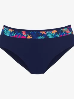 Bas de maillot de bain avec empiècements imprimés et coupe classique