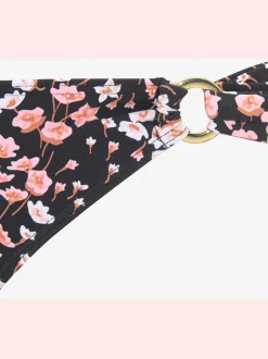 Bas de maillot de bain avec imprimé floral et fines barrettes latérales