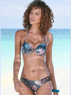 Bas de maillot de bain avec imprimé tropical et coupe classique