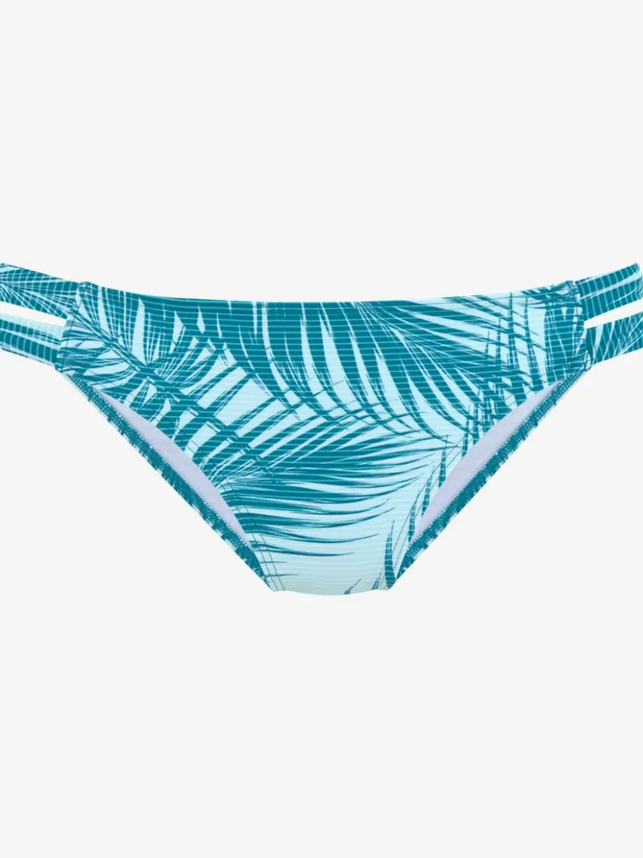 Bas de maillot de bain avec imprimé palmiers et découpe latérale