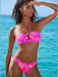 Bas de maillot de bain avec imprimé floral intégral