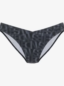Bas de maillot de bain avec imprimé échancré et ceinture en V