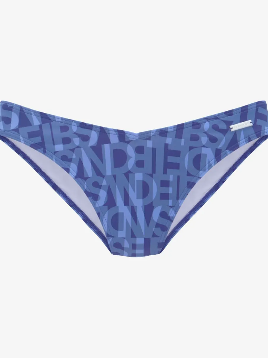 Bas de maillot de bain avec imprimé échancré et ceinture en V