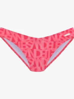 Bas de maillot de bain avec imprimé échancré et ceinture en V