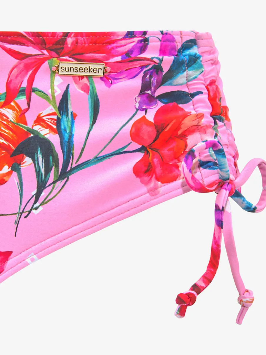 Bas de maillot de bain avec impression florale et barrette ajustable