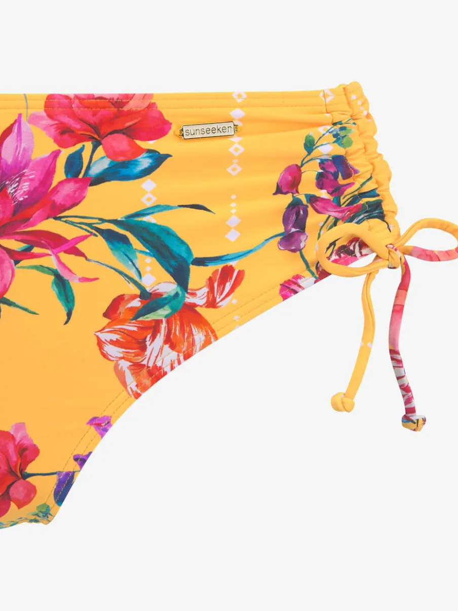 Bas de maillot de bain avec impression florale et barrette ajustable