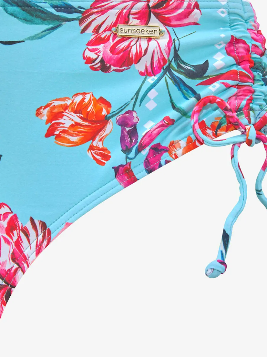 Bas de maillot de bain avec impression florale et barrette ajustable