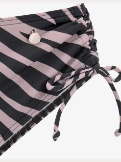 Bas de maillot de bain avec imprimé animal et laçages sur les côtés