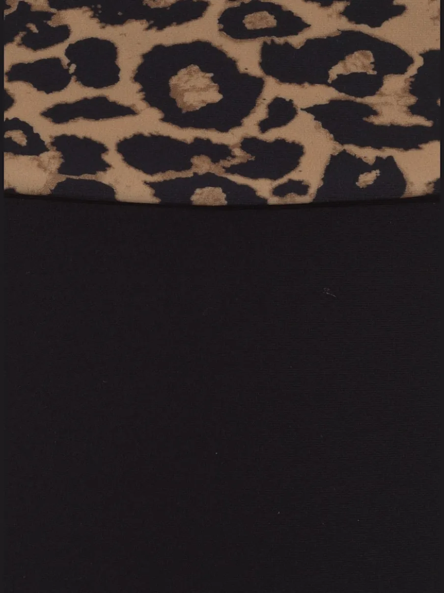 Bas de maillot de bain avec imprimé léopard et ceinture à revers