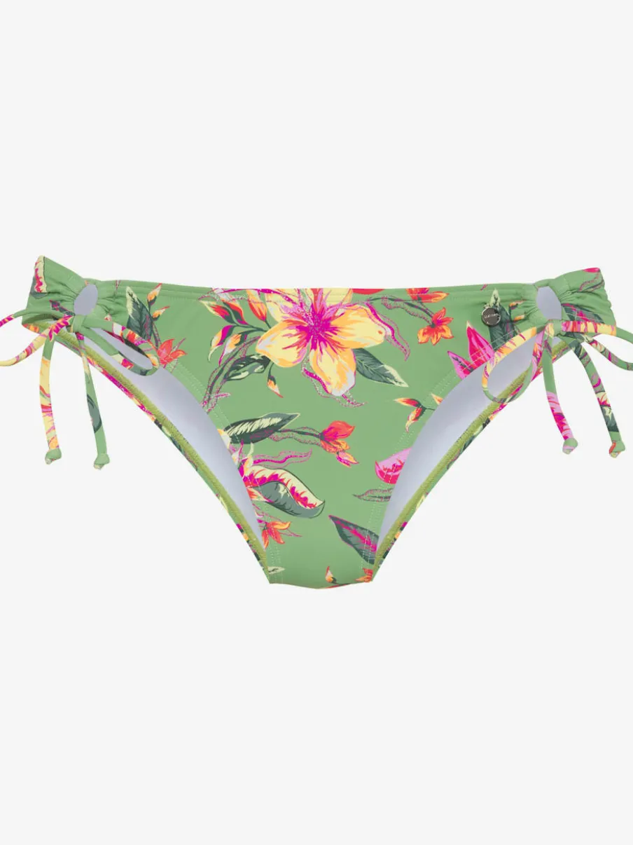 Bas de maillot de bain avec imprimé floral et liens à nouer