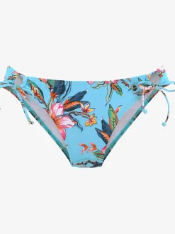Bas de maillot de bain avec imprimé floral et liens à nouer