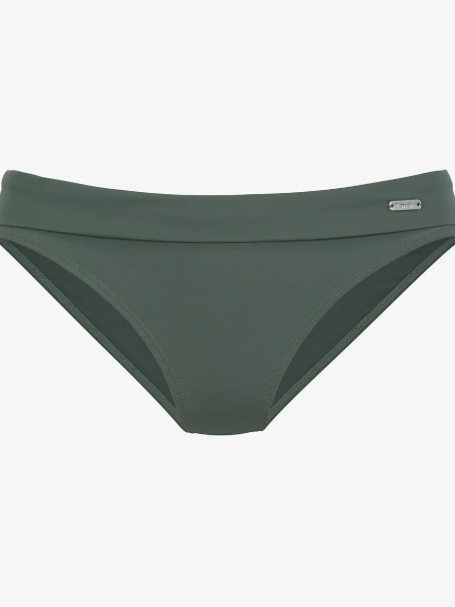 Bas de maillot de bain avec large ceinture à revers et microfibre douce