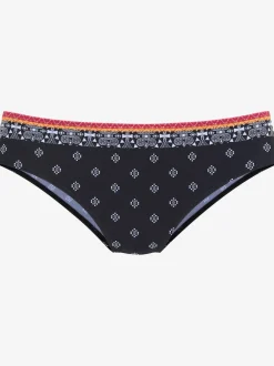 Bas de maillot de bain avec motifs graphiques et ceinture colorée