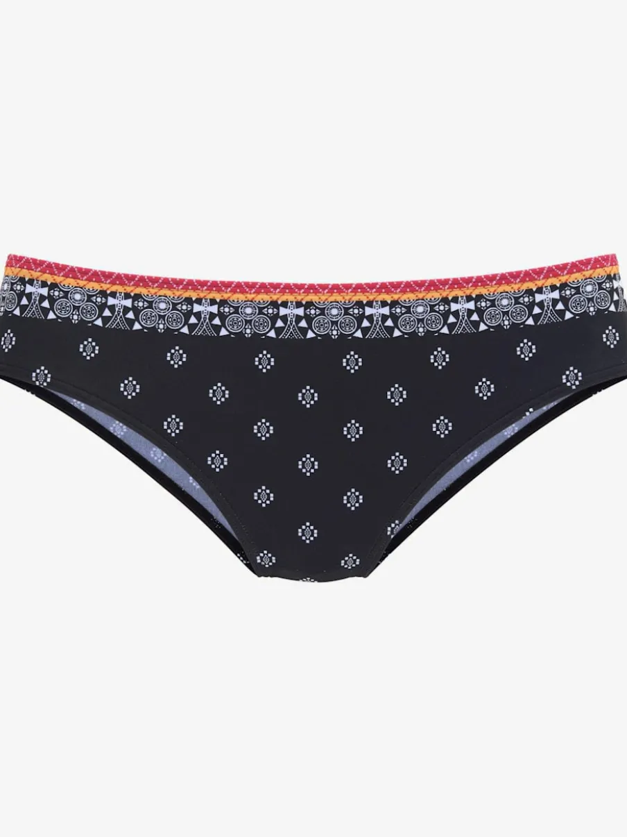 Bas de maillot de bain avec motifs graphiques et ceinture colorée