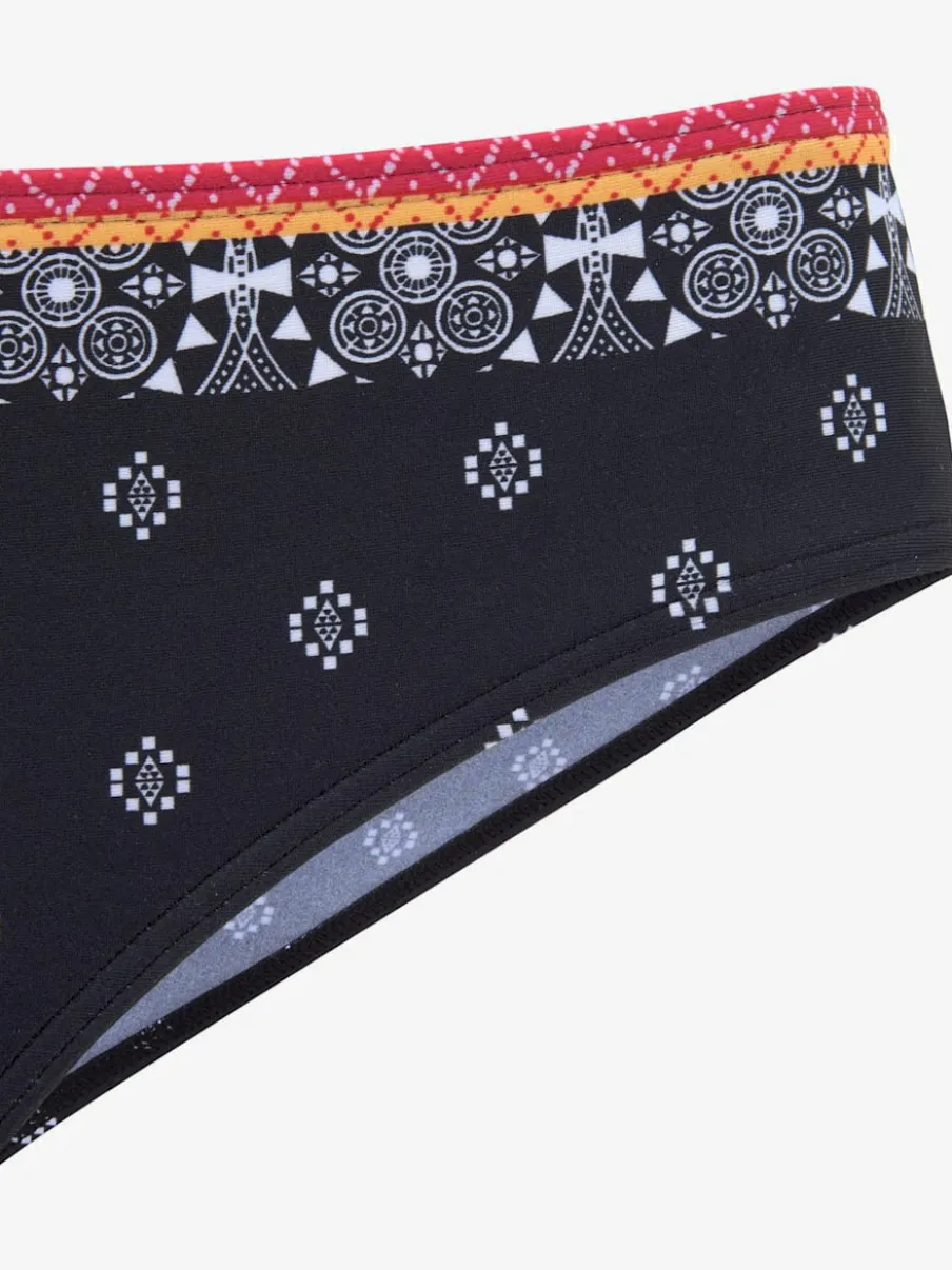 Bas de maillot de bain avec motifs graphiques et ceinture colorée