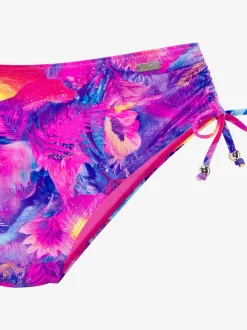 Bas de maillot de bain avec motifs floraux et réglable sur les côtés