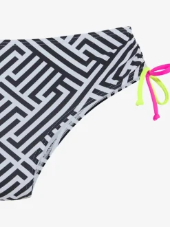 Bas de maillot de bain avec motif graphique et liens ajustables