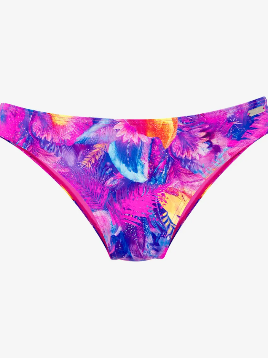 Bas de maillot de bain avec motif floral à coupe classique en polyamide recyclé