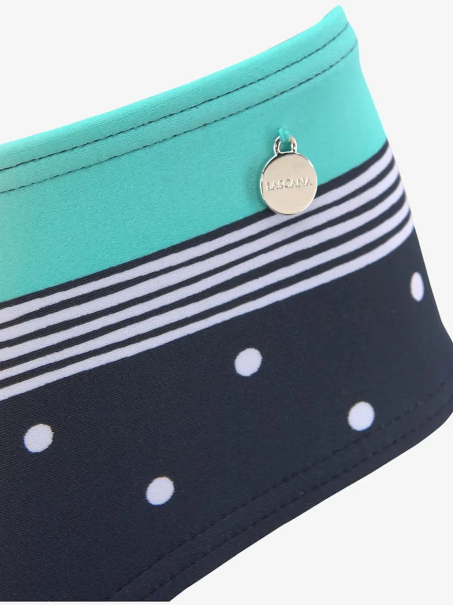 Bas de maillot de bain avec pois et détails contrastés