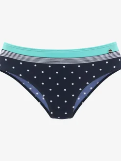 Bas de maillot de bain avec pois et détails contrastés