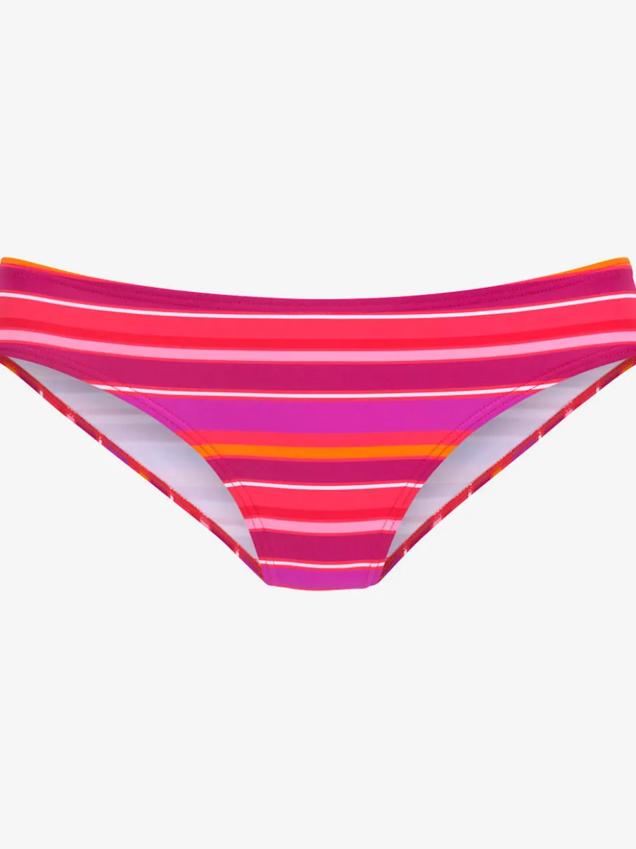 Bas de maillot de bain avec rayures estivales et coupe classique