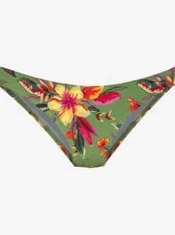 Bas de maillot de bain brésilien à imprimé floral et couture fine