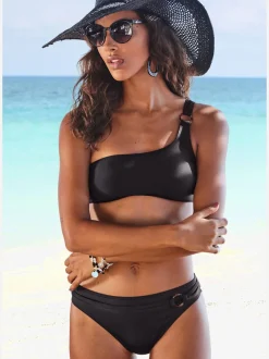 Bas de maillot de bain à ceinture fantaisie et anneau décoratif